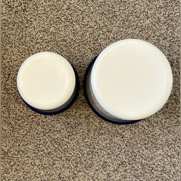 TUPPERWARE NAVY BLUE "A" & "C" ONE TOUCH CANISTERS #2422, #2418 - Picture 8 of 8